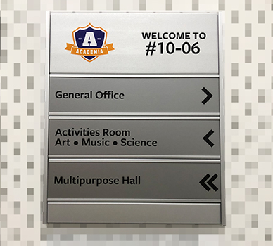 Aluminium Directory Sign - Davis Materialworks