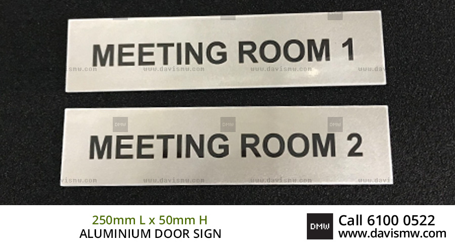 Aluminium Door Sign - Davis Materialworks