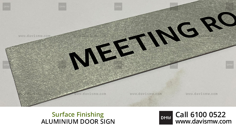Aluminium Door Sign - Davis Materialworks