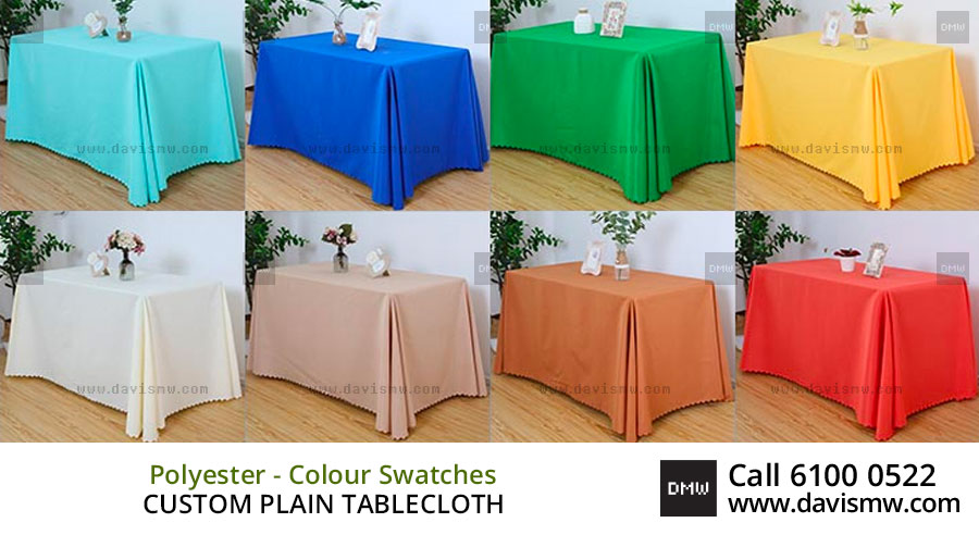Custom Plain Tablecloth - Plain Polyester Tablecloth - Davis Materialworks
